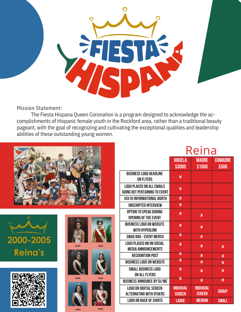 Fiesta Hispana Reina Sponsor